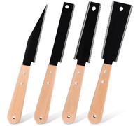 NONDK Paquete 4 Sierras Mano 6 Pulgadas, para Madera Pequeña, Fina, para Madera, Tracción Doble Filo, 11/17 TPI, Herramientas para Carpintería.