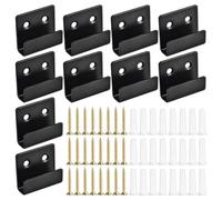 NONDK Paquete de 10 Clips para Espejo de Pared, Soportes en U de Acero Inoxidable con Tornillos, Kit para Colgar Espejos, para Cuadros Resistentes