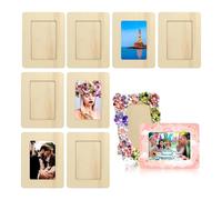 NONDK Paquete de 10 Marcos de Fotos de Madera Sin Terminar para Fotos de 6 Pulgadas, Juego de Marcos de Fotos para Postales de Pie, Kit de Recuerdo DIY