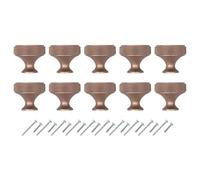 NONDK Paquete de 10 Perillas para Gabinetes de Cocina, Perillas Moleteadas para Aparador, Herrajes para Gabinetes, Perillas de Aluminio para Cajones de CóModa, Color Cobre