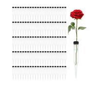 NONDK Paquete de 100 Tubos de Agua Florales de 4 Pulgadas con Tapas, Tubos de Agua de Plástico para Flores, Tubos de Agua para Flores, Tubos Florales Individuales.