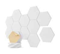 NONDK Paquete de 12 Paneles Acústicos, 12 X 10 X 0,4 Pulgadas, Paneles Insonorizados Autoadhesivos Hexagonales, para Dormitorio, Hogar, Estudio, Color