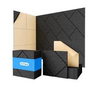 NONDK Paquete de 12 Paneles de Pared Insonorizados Autoadhesivos, 12 X 12 X 0,4 Pulgadas, Paneles Insonorizados para, Paneles Acústicos