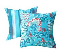 NONDK Paquete de 2 Fundas de Almohada Impermeables para Exteriores, 18x18, Fundas de Almohada Cuadradas Decorativas con Diseño Moderno para Exteriores