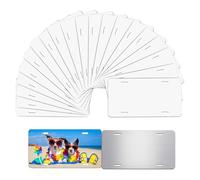 NONDK Paquete de 20 Placas de Matrícula de Sublimación en : Etiquetas de Aluminio para Coche A Granel para Impresión por Transferencia Térmica DIY.