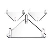 NONDK Paquete de 3 Soportes Acrílicos para Fútbol, Baloncesto y Voleibol con Varillas de Acero Inoxidable.
