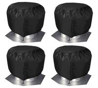 NONDK Paquete de 4 Cubiertas para Ventilación de Techo de Turbina Eólica, 20" X 20", Protector para Ventilación de Ático y Turbinas Eólicas.