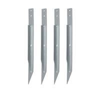 NONDK Paquete de 4 Postes de Reparación para Cercas: Estaca de Anclaje para Postes de Cerca Mejorada para Reparar Postes de Cerca de Madera Inclinados o Rotos