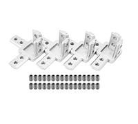 NONDK Paquete De 4 Serie 3030 Conector De Soporte De Esquina De 3 VÍAs Con Tornillos Para EstÁNdar 8 Mm Ranura De T Perfil De Aluminio De ExtrusiÓN