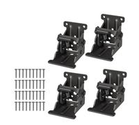 NONDK Paquete de 4 Soportes Plegables, Bisagra Autoblocante con Tornillos para Patas de Mesa Plegables, Soporte de Extensión de Bloqueo para Patas de Cama