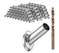 NONDK Paquete de 40 Fundas Protectoras Biseladas en Ángulo, Protector de Postes de Madera para Barandillas de Cables de Escalera de 3/16, 30 Grados