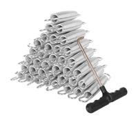 NONDK Paquete de 40 Muelles para Trampolín de 13,5 cm con Gancho en T, Ideales para Trampolines de Exterior, UpperBounce