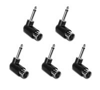 NONDK Paquete de 5 Cabezales Convertidores para de Micrófono Inalámbrico de 3 Pines, Conector Hembra de 6,35 mm para Guitarra Eléctrica.