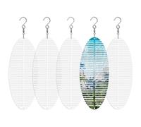 NONDK Paquete de 5 Hilanderos de Viento en para Sublimación de 8 Pulgadas, Hilanderos de Viento en para Sublimación, Hilanderos de Viento de Aluminio para Jardín