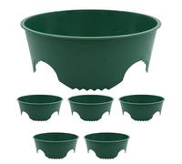 NONDK Paquete de 6 Anillos de Cultivo para Plantas, Anillos de Soporte Redondos de 8,6 Pulgadas para Plantas, Protectores y Bordes de Jardín, Riego Profundo para Vegetales.