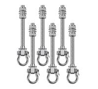 NONDK Paquete de 6 Colgadores de Columpio Resistentes con Rodamientos, Herrajes de Acero Inoxidable para de Madera y Metal para Colgar Hamacas de 7"