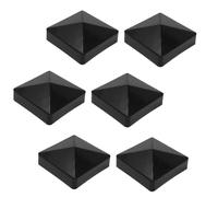 NONDK Paquete de 6 Tapas para Postes de Madera, Tapas Metálicas para Cercas, y Buzones de Correo. Tapas para Postes de Protección.
