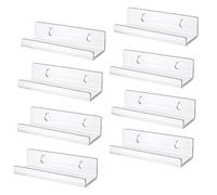 NONDK Paquete de 8 Estantes de Pared para Transparente, Soporte para Discos de AcríLico, Estante para