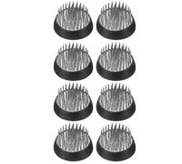 NONDK Paquete de 8 Ranas de Flores de Acero Redondo de 1,3 Pulgadas, Soporte para Ranas de Flores, Base de Goma para Arreglos Florales, Rana Floral