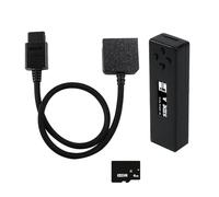 NONDK Para Emulador de Unidad de de Disco FDSkey+Adaptador de Cable+Tarjeta de 4GB con Pantalla OLED para Emulador Twin Famicom Negro