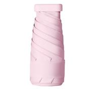 NONDK Paraguas de Viaje Plegable, Paraguas de Bolsillo Portátil de 6 Varillas, Resistente Al Viento y A la Lluvia, Adecuado para Uso Diario Rosa