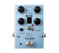 NONDK Pedal Looper Delay Chorus Reverb y Afinador en un Solo Pedal Procesador de Efectos de Reverb y Chorus Multifuncional DC-9V