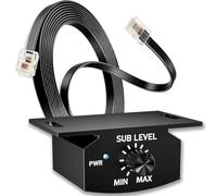 NONDK Perilla de Control de Graves de 6 Pines, Control de Volumen para Subwoofer de Coche, Compatible con la Mayoría de los Amplificadores de Coche.