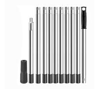 NONDK Pértiga Extensible para Rodillo de Pintura de 11,8 Pies, Pértiga Telescópica de Acero Inoxidable de 10 Segmentos, Pértiga Extensible con Adaptador Cónico