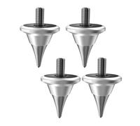 NONDK Pie de Aislamiento de Altavoz, Soporte de Pie, Amortiguador, Cono para Grabadora de Tocadiscos de Audio de Alta Fidelidad AMP M8, Color Plateado