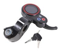 NONDK Piezas de Scooter Pantalla LCD de 6 Pines con Llave para Pantalla de Scooter Eléctrico con Bloqueo Instrumento Accesorios para Tablero Negro