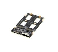 NONDK Placa Adaptadora SFF-8654 8i A 2 M.2 2280 Nvme para Placa Base, Disipador de para HDD de 2.5, Cable A 8654.