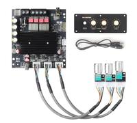 NONDK Placa Amplificadora de Potencia T100HS-W con Bluetooth 5.2, Chip TPA3221, 2.0 Canales, 100 W X 2, Amplificador de Audio con Panel Frontal.