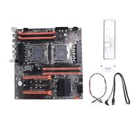 NONDK Placa Base de CPU Dual X99 + Cable SATA + Cable de Interruptor + Deflector + Grasa TéRmica LGA 2011 DDR4 Compatible con Placa Base de CPU 2011-V3