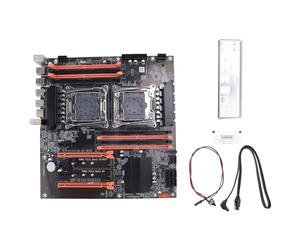 NONDK Placa Base de CPU Dual X99 + Cable SATA + Cable de Interruptor + Deflector + Grasa TéRmica LGA 2011 DDR4 Compatible con Placa Base de CPU 2011-V3