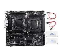 NONDK Placa Base de Doble Zócalo X99 LGA2011-3 con Puertos Ethernet Duales, Soporta Memoria RAM DDR3 8X, Kit de Placa Base X99 DDR3.
