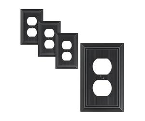 NONDK Placa de Cubierta de Salida de Doble Cara de Beadboard Clásico, Cubiertas de Salida de Pared, Cubiertas para Enchufes Eléctricos.