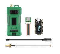 NONDK Placa de Desarrollo Heltec V4 para Meshtastic - SX1262 con WiFi Lora 32, Kit con Estuche, Antena Verde, Módulo GPS, para Meshcore Instalable