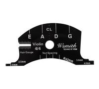 NONDK Plantilla de Molde Multifuncional para Puentes de ViolíN 4/4, Herramienta de Referencia para ReparacióN de Puentes de ViolíN, Raspador de DiapasóN, Herramientas para Hacer
