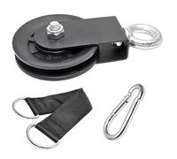 NONDK Polea Silenciosa Giratoria de 360° para Equipo de Gimnasio con Cable, con Correas de Sujeción y Mosquetón. Accesorio para Máquina de Cable DIY.