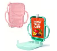 NONDK Porta Bolsas de Comida para Niños Pequeños, Paquete de 2, A Prueba de Derrames y A Prueba de Compresión, con Asas, Se Adapta A la Mayoría de las Bolsas de Almacenamiento de Alimentos.