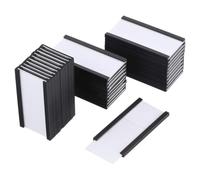 NONDK Portaetiquetas Magnéticos de 1 Pulgada X 2 Pulgadas con Inserciones para Tarjetas Blancas y Protectores de Plástico Transparente Portatarjetas de Datos Magnéticos