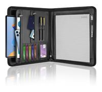 NONDK Portafolio de con Bloc de Notas de 20 Páginas y para Tableta de 13", para Tamaño Carta A4, para Hombres y Mujeres.