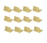 NONDK Portanúmeros de Mesa Dorados, Paquete de 12 Soportes Metálicos para Tarjetas de Lugar y Portafotos. Ideales para Bodas y Aniversarios.