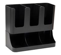 NONDK Portavasos de Papel Desechable, Caja de Almacenamiento Multifuncional, Caja de Pajitas para Cafetería, Caja de Almacenamiento Multiusos Negra.