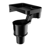 NONDK Portavasos Expansible para Coche Premium, Multifunción, con Mesa para Comidas y Bandeja Ajustable de 360 Grados para Refrigerios L
