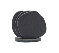 NONDK Posavasos Absorbentes 4 Pack Diseño de Piedra Absorbente de Secado Rápido Posavasos de Café de Secado Rápido Negros