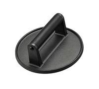 NONDK Prensa para Hamburguesas de Hierro Fundido de Alta Resistencia, 6.5 Pulgadas, Ideal para Plancha, Parrilla y Sartén, Ergonómico.