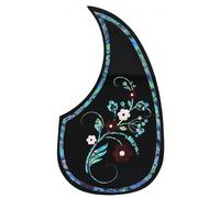 NONDK Protector de Guitarra Acústica con Diseño Floral, Autoadhesivo, Antiarañazos, para Guitarras Acústicas Folk