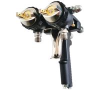 NONDK Pulverizador Neumático de Doble Cabezal Nano Cromado de 1,4 mm para Pintura Profesional con Doble Boquilla