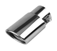 NONDK Punta de Escape de Coche de Acero Inoxidable, 2,1 una 1,5 Pulgadas, Tubo de Escape Universal para Coche, ModificacióN de Tubo de Escape de Garganta Trasera (Plata)